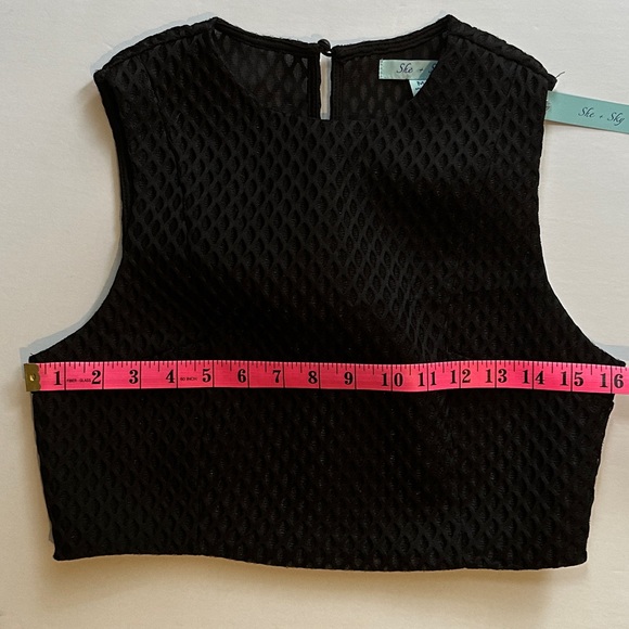 NWT.  She & Sky black crop top. - Picture 2 of 12
